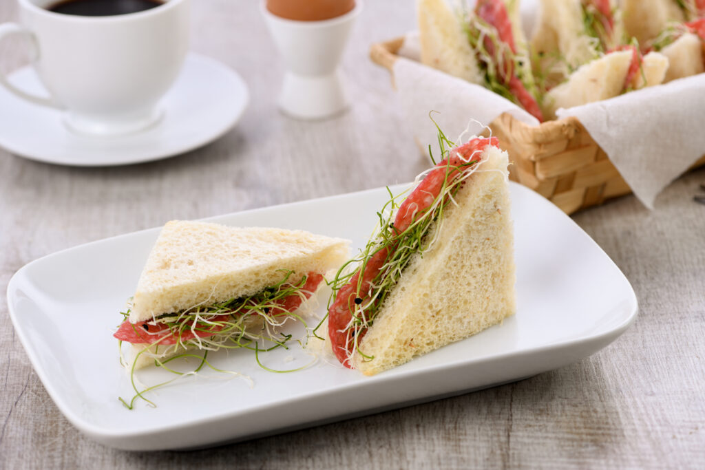 Microgreens sprouts sandwich-healthy food